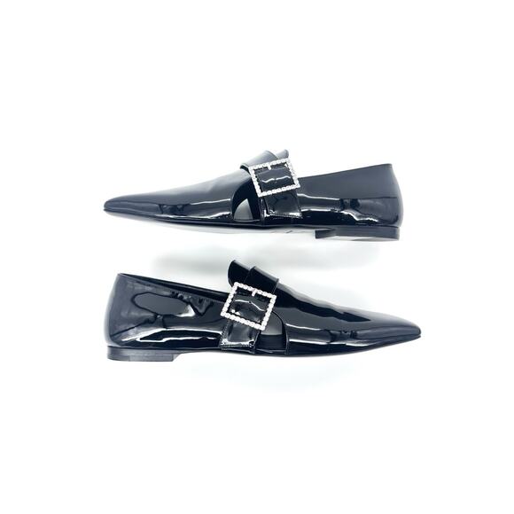 NIB Saint Laurent Tristan Loafers EU 42 US 9 Crystal Black Patent Leather $1,390 main image 10